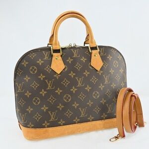 Louis Vuitton Tan and Brown Monogram Satchel